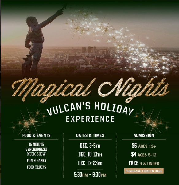 TICKETS NOW ON SALE FOR MAGICAL NIGHTS VULCAN’S HOLIDAY LIGHT
