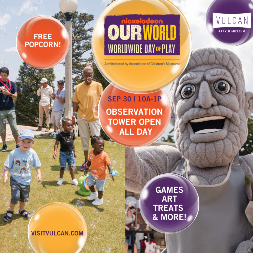 Vulcan’s Day of Play with ACM and Nickelodeon! Vulcan Park & Museum